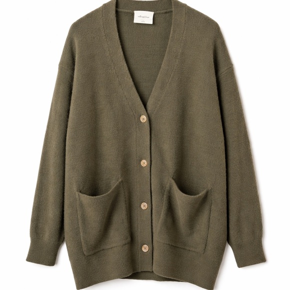 Wilfred Sweaters - Wilfred Free Aritzia Olive Green Cozy Knit Button Cardigan Size Small